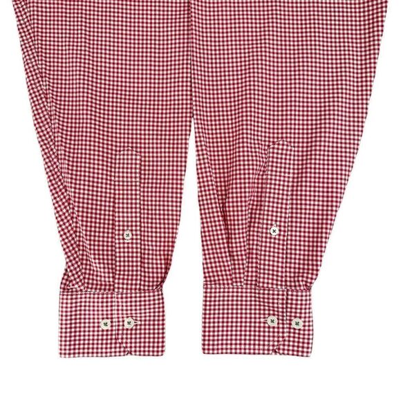 🔃Southern Tide Men’s Red Plaid Long Sleeve Button Down Dress Shirt - Picture 5 of 7